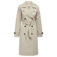 Trench-coat long à double boutonnage