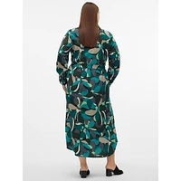 Plus Codella Printed Belted Midi Shirt Dress