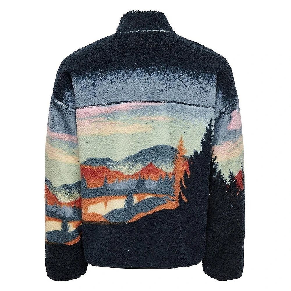 Blaze Allover-Print Fleece Jacket