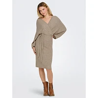 Ibi Tied Surplice Dolman Sweater Dress