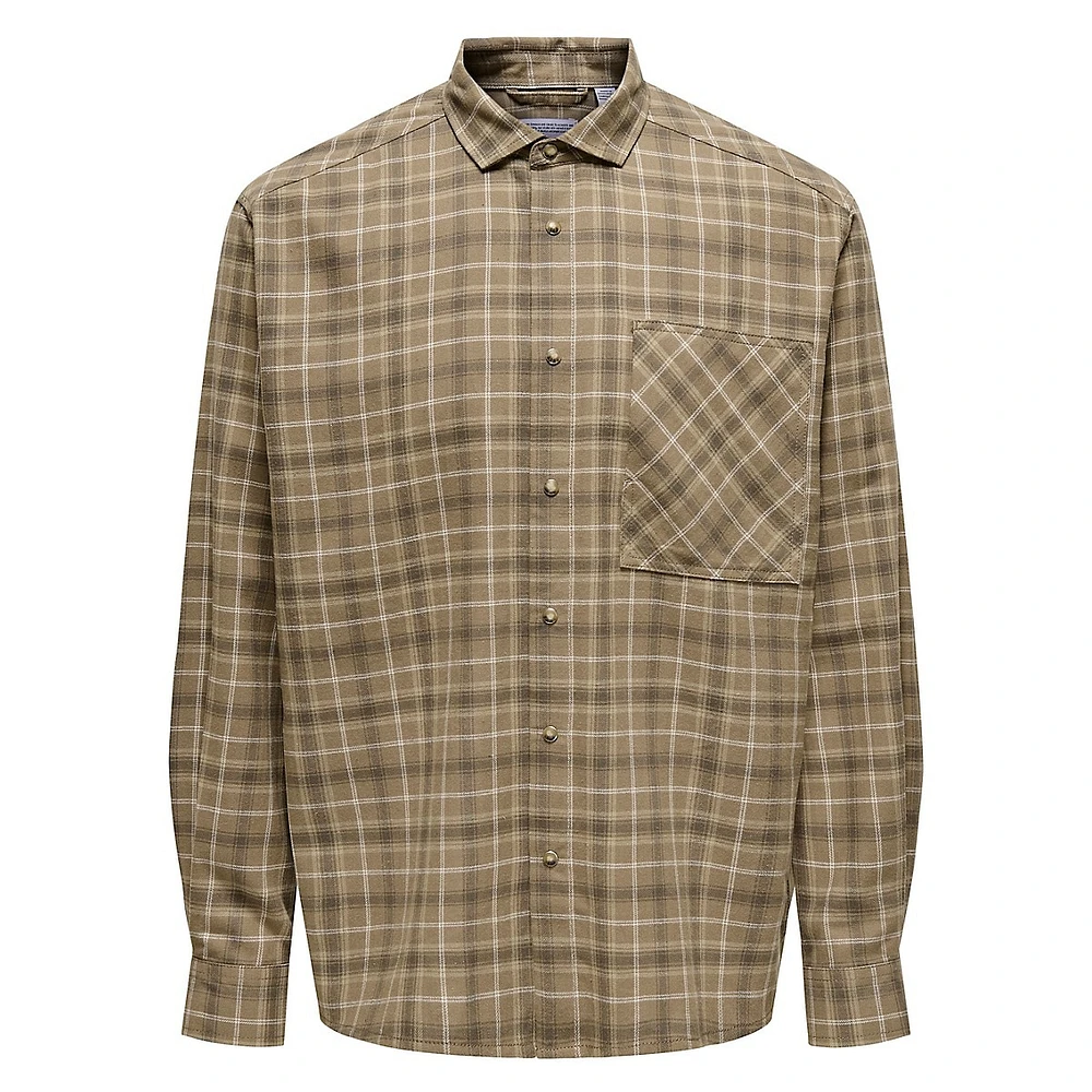 Archer Relaxed Washed Cotton Check Shirt