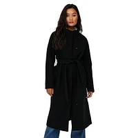 Ella Highneck Belted Coat