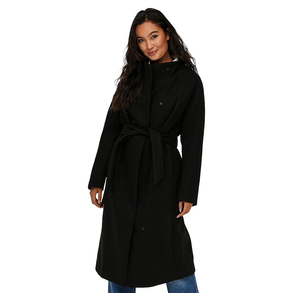 Ella Highneck Belted Coat