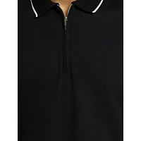 Fav Quarter-Zip Organic Cotton-Blend Polo Shirt