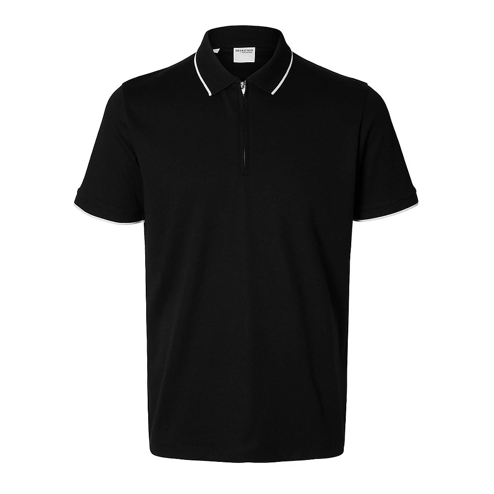 Fav Quarter-Zip Organic Cotton-Blend Polo Shirt