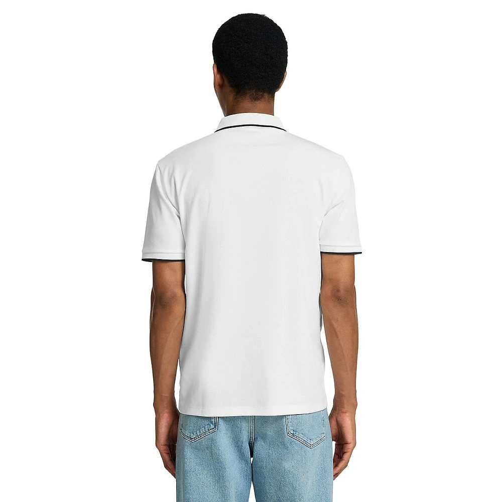 Fav Quarter-Zip Organic Cotton-Blend Polo Shirt