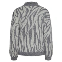 Noela Patterned Hairy-Knit Sweater