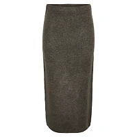 Nuna Front-Slit Knit Midi Skirt