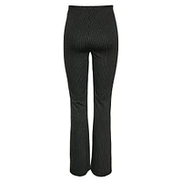 Niannah Pinstriped High-Waisted Flare Pants