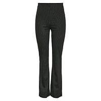 Niannah Pinstriped High-Waisted Flare Pants