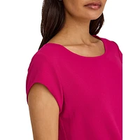 Vic Textured Cap-Sleeve Top