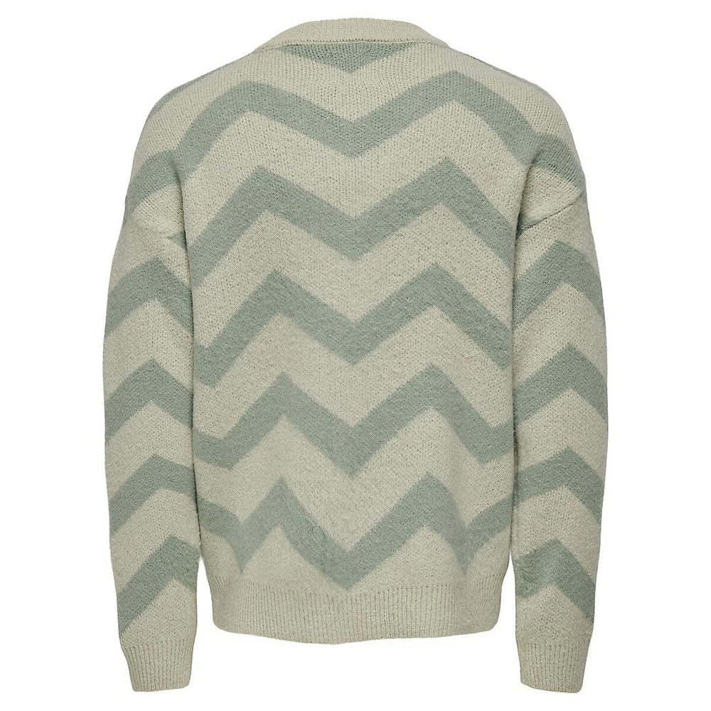 Ronnie Brushed Chevron Cardigan