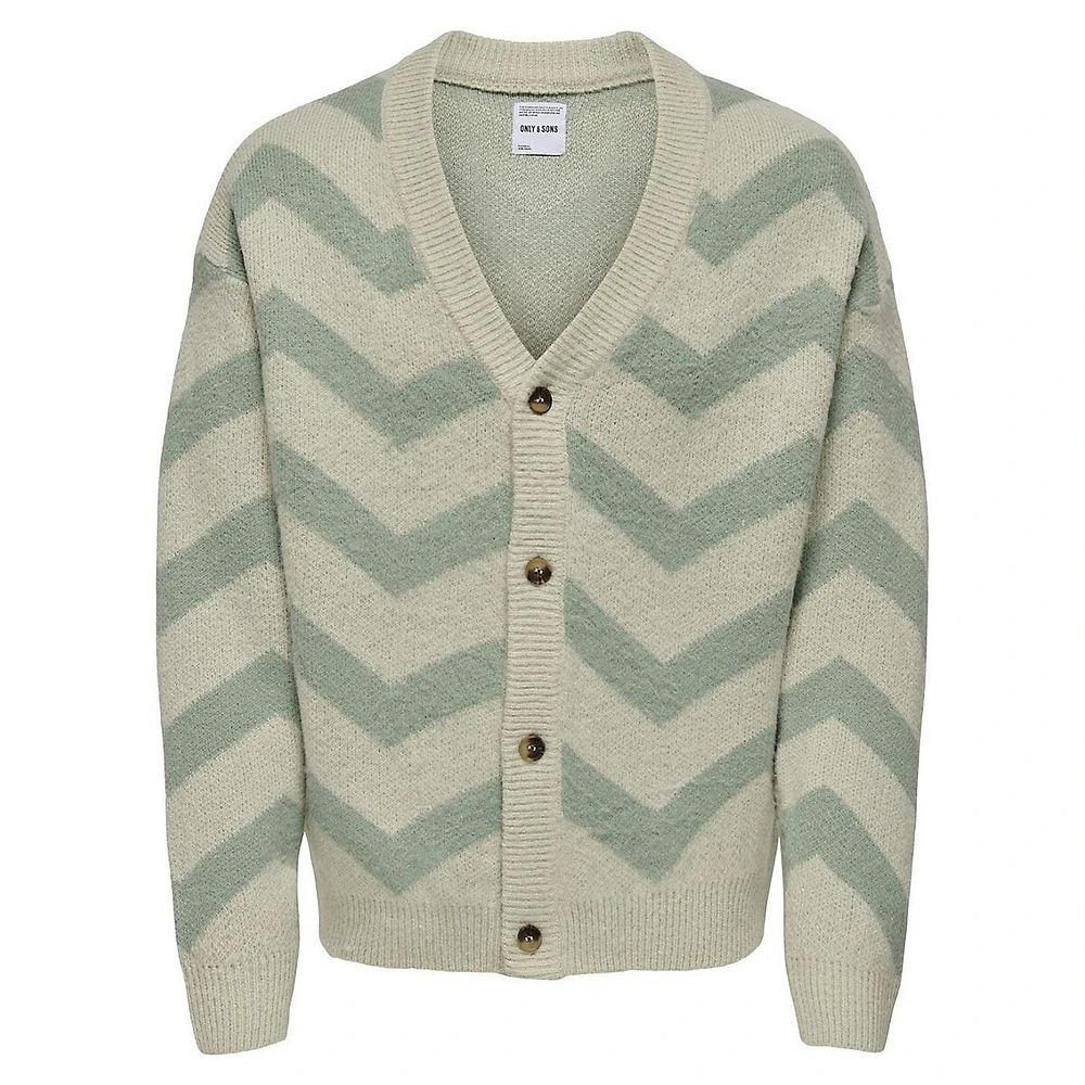 Ronnie Brushed Chevron Cardigan