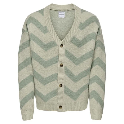 Ronnie Brushed Chevron Cardigan