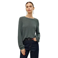 Newlexsun Balloon-Sleeve Sweater