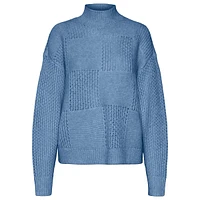 Mockneck Patterned-Knit Sweater