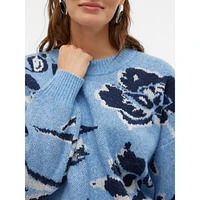 Estrid Drop-Shoulder Puff-Sleeve Sweater