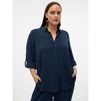 Plus Emma Pinstriped Shirt