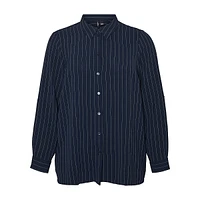 Plus Emma Pinstriped Shirt