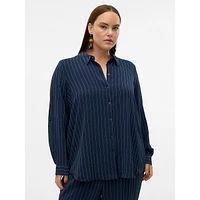 Plus Emma Pinstriped Shirt