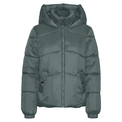 Uppsala Quilted Short Hooded Jacket