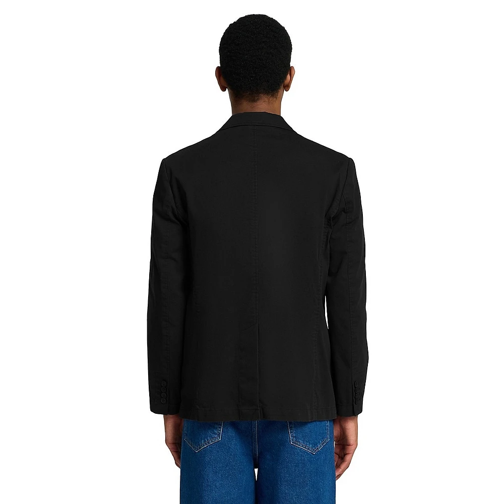 Glen Washed Organic Cotton Blazer