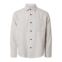 Hank Organic-Cotton Blend Herringbone Overshirt