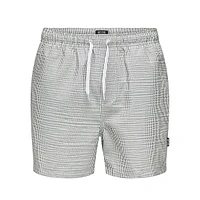 Ted Seersucker Striped Swim Shorts