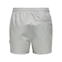 Ted Seersucker Striped Swim Shorts