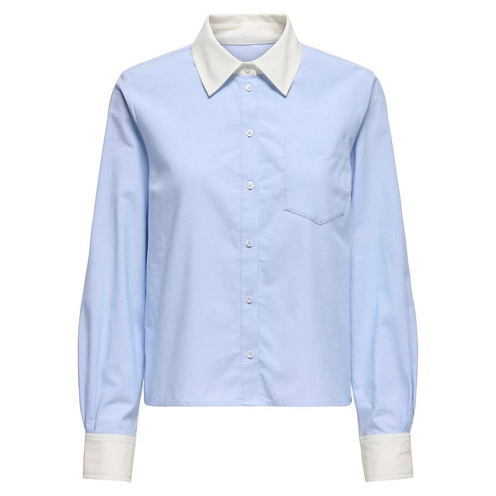 Paris Contrast Collar & Cuffs Button-Down Shirt