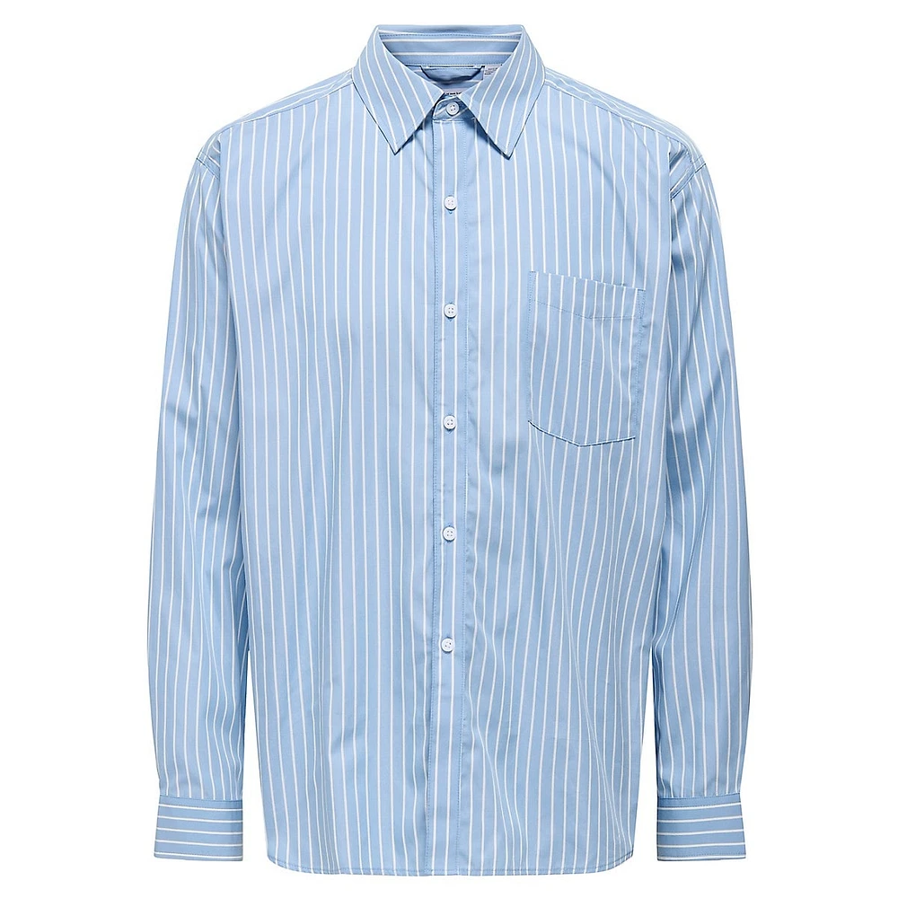 Barret Striped Poplin Shirt