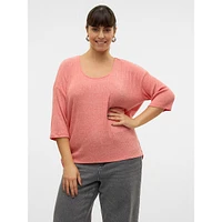 Plus 3/4-Sleeve Top