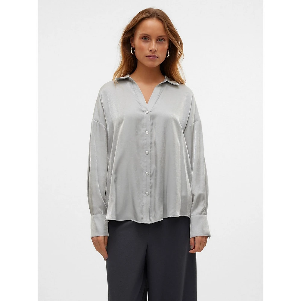 Oversized Satin Shirt