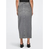 Gianna Tie-Waist Denim Midi Skirt