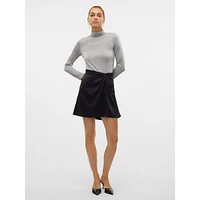 Twist-Knot High-Waist Skirt