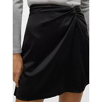 Twist-Knot High-Waist Skirt