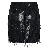 Rilly High-Waisted Sequin Fringe Mini Skirt