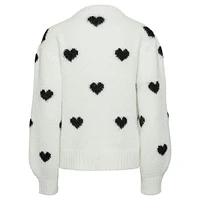 Heart-Pattern Jacquard Sweater