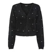 Renny Beaded V-Neck Short Cardigan