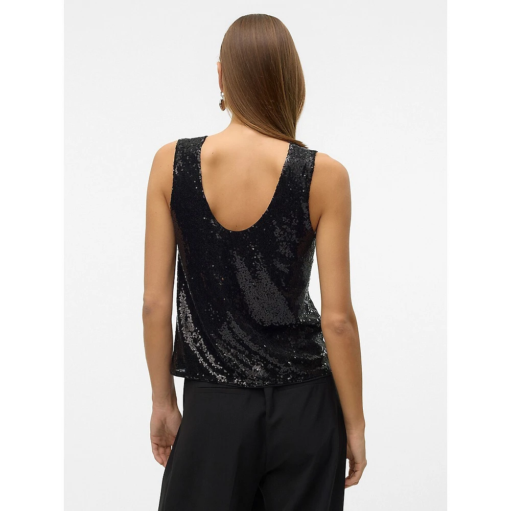 Sleeveless Sequin Top