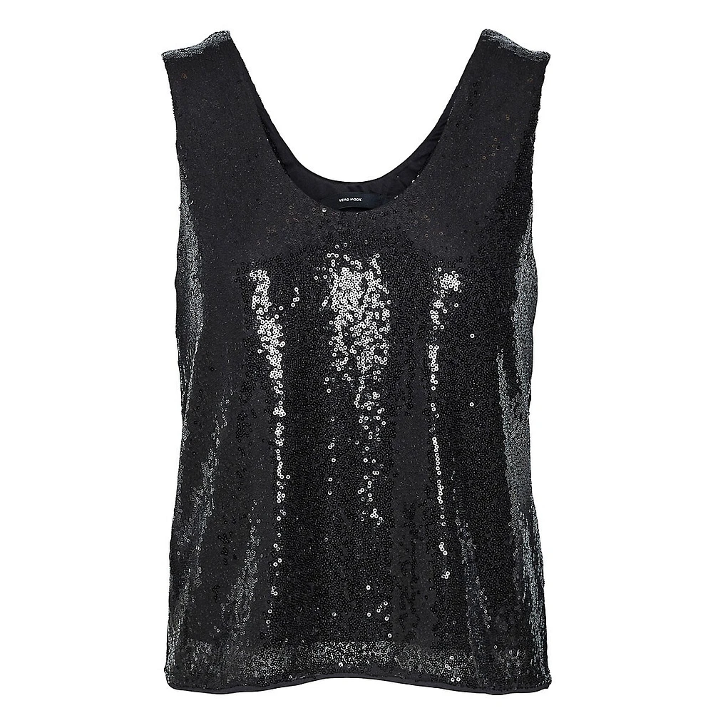 Sleeveless Sequin Top