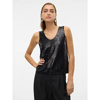 Sleeveless Sequin Top