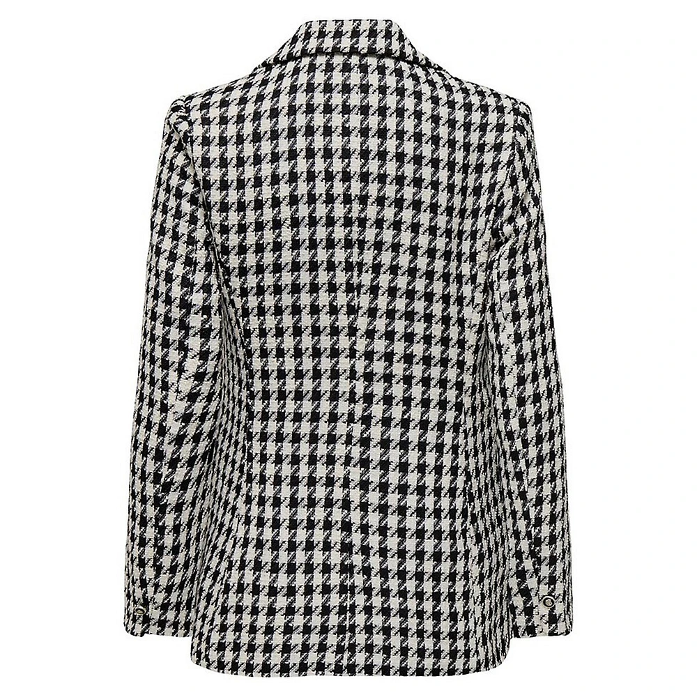 Elinor Houndstooth Bouclé Blazer