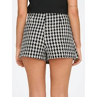 Elinor Houndstooth Bouclé Wrap Skort