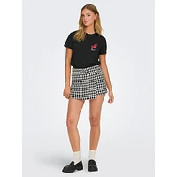 Elinor Houndstooth Bouclé Wrap Skort