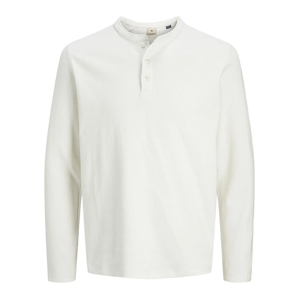 Long-Sleeve Henley T-Shirt