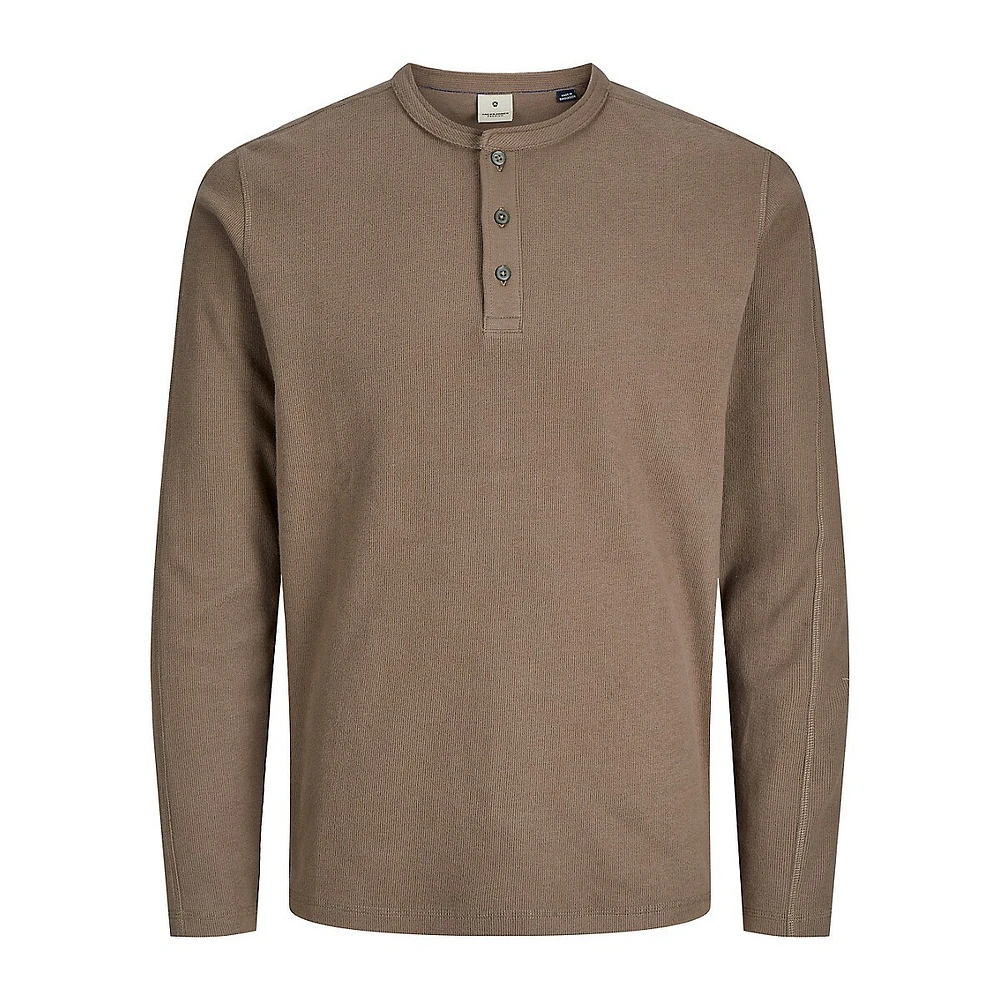 Long-Sleeve Henley T-Shirt