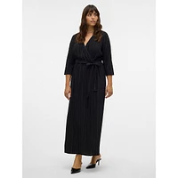 Plus Elvy Pleated Surplice Maxi Dress