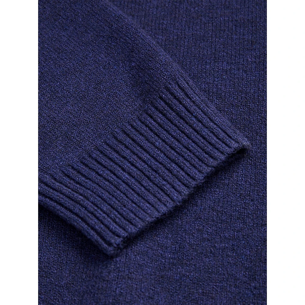 Flat-Knit Pullover Sweater
