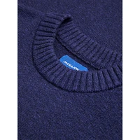 Flat-Knit Pullover Sweater